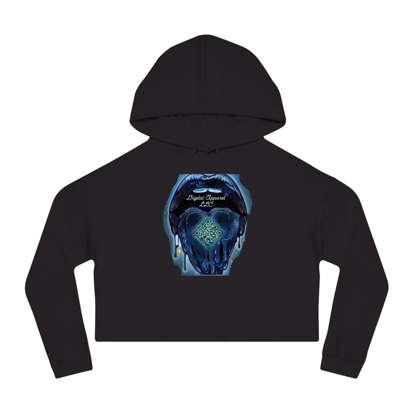 Women’s Digital Cropped Hooded Sweatshirt
