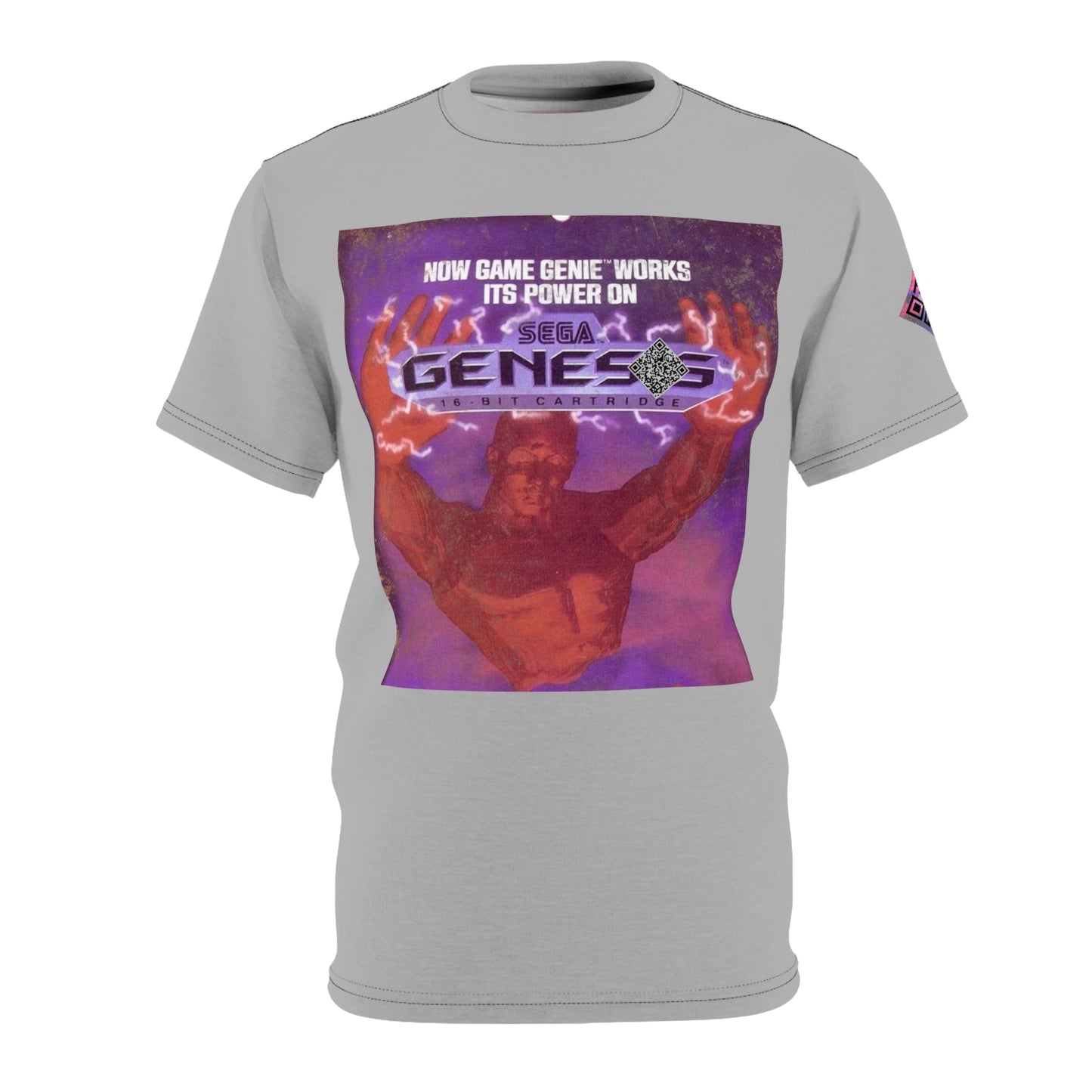 Game Genie Digital Retro Gaming Tribute Unisex Cut & Sew Tee (AOP)