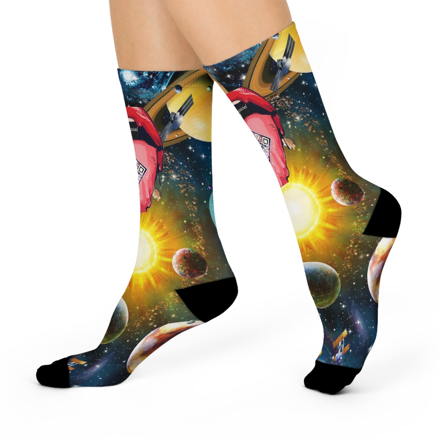 A.I. Galaxy Digital Cushioned Crew Socks