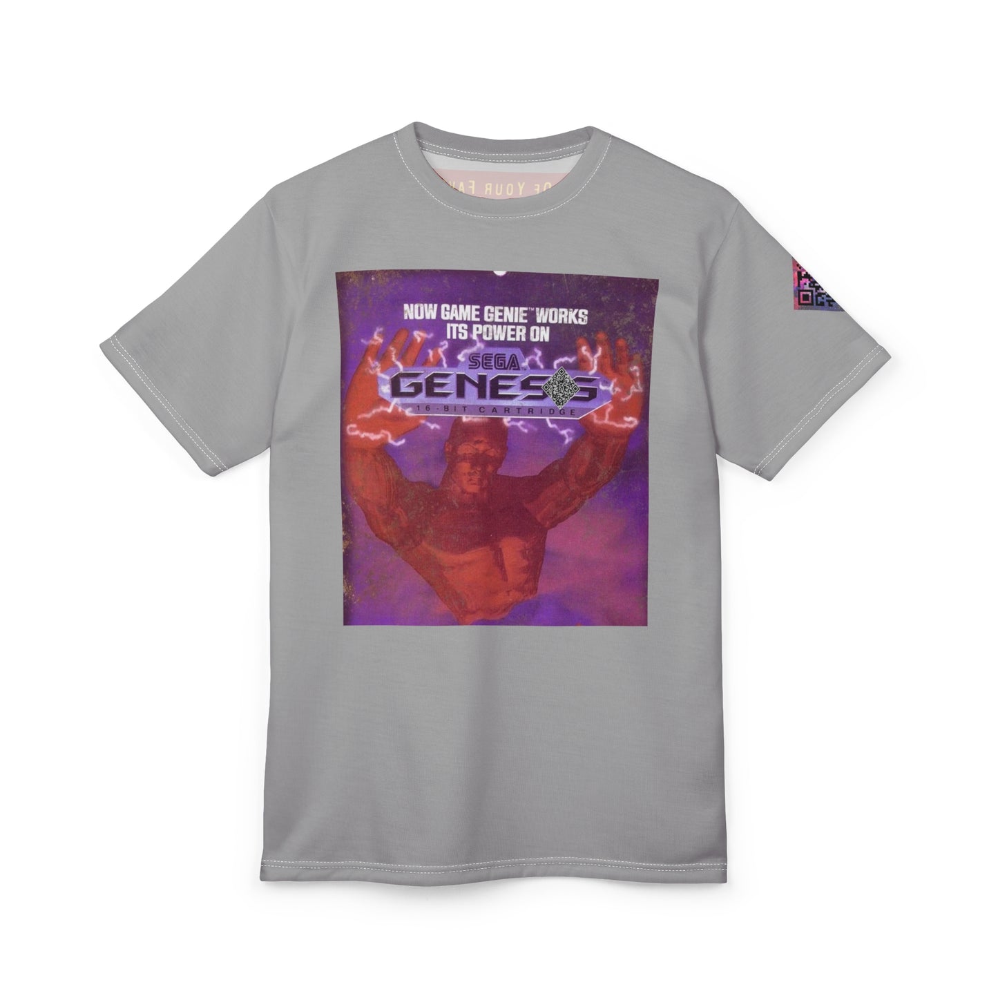 Game Genie Digital Retro Gaming Tribute Unisex Cut & Sew Tee (AOP)