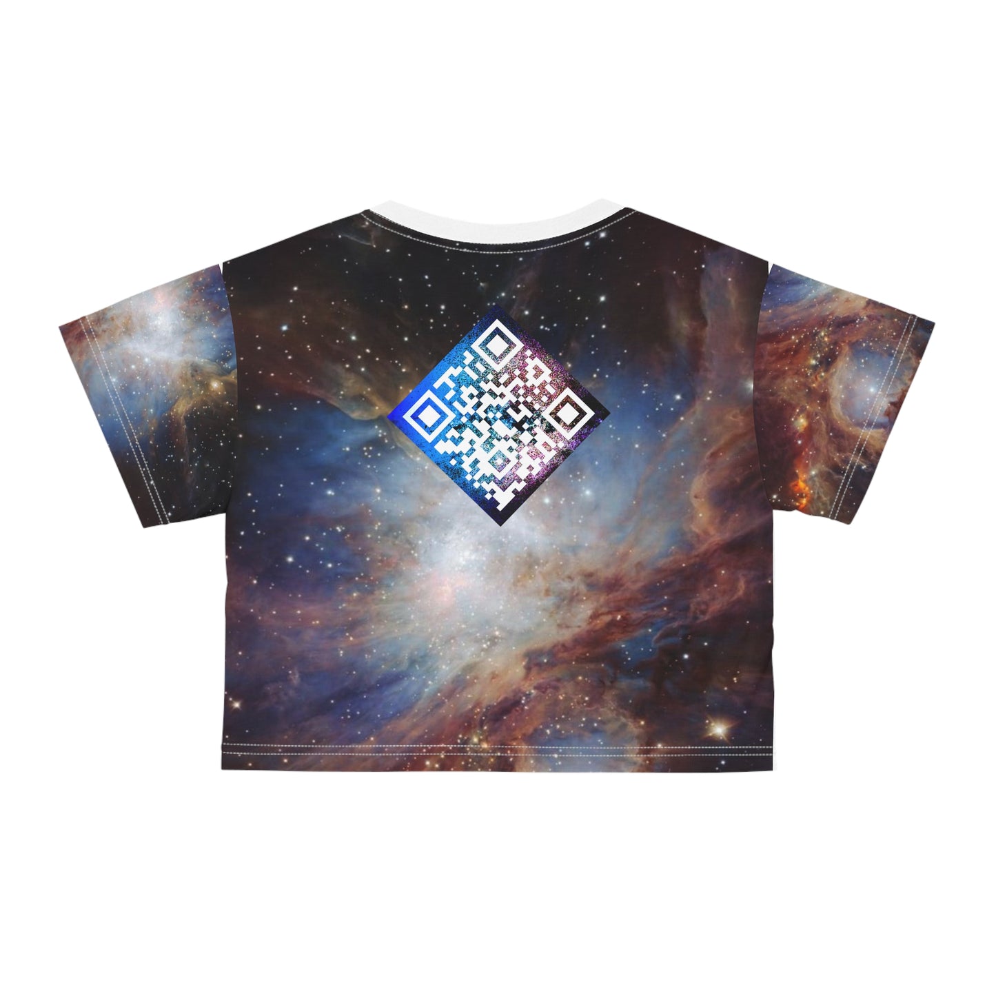 “Cosmic Orion” Artificially Intelligent Women’s Digital Crop Tee (AOP)
