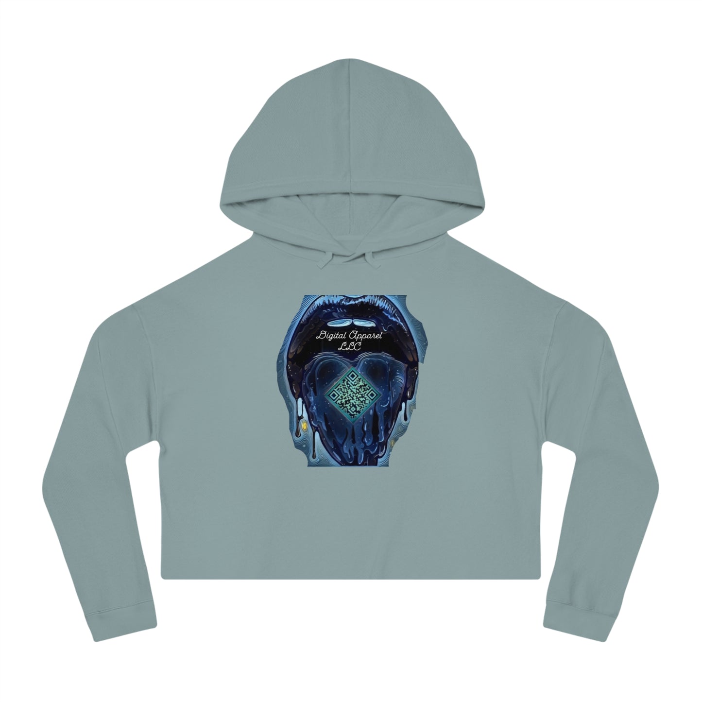 Women’s Digital Cropped Hooded Sweatshirt