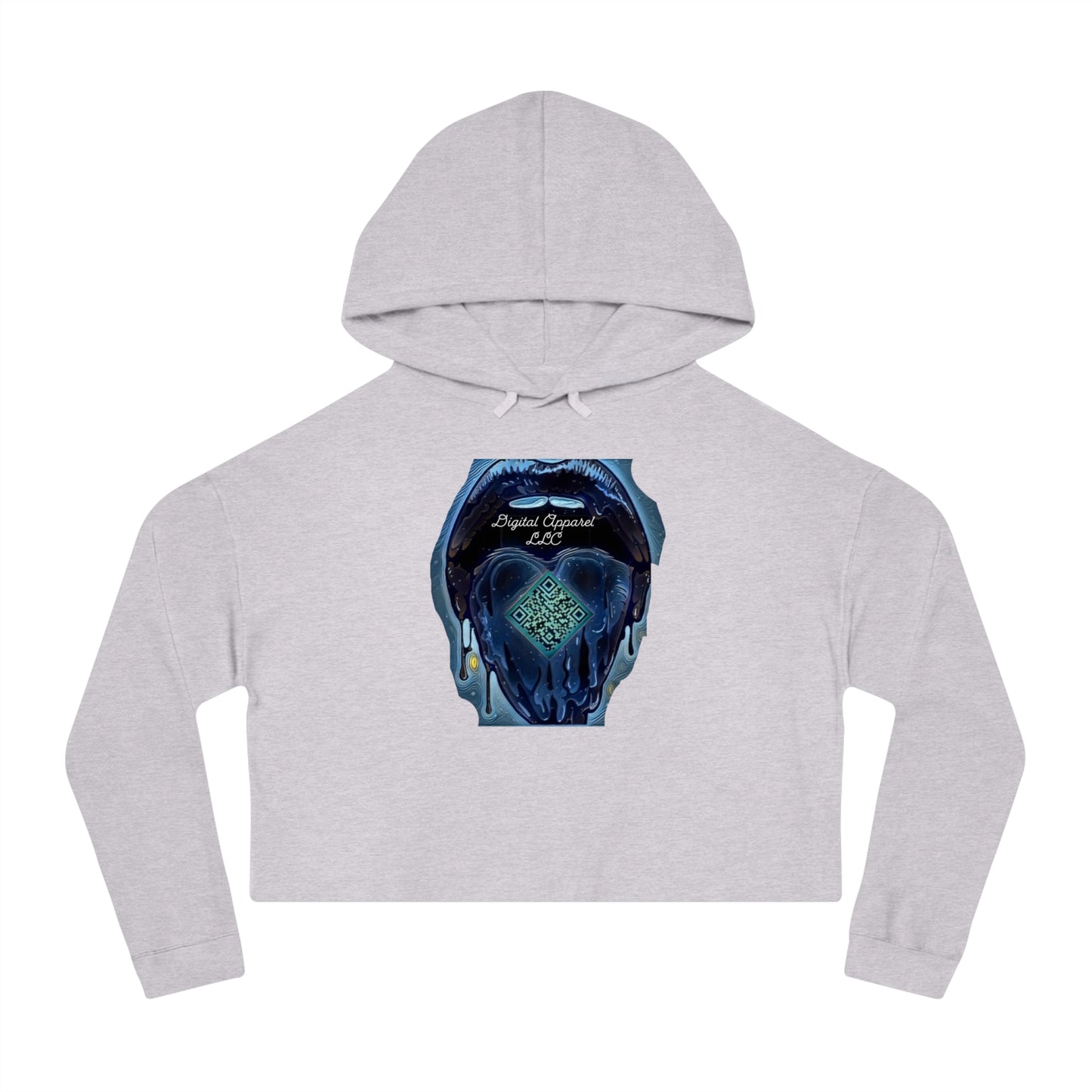 Women’s Digital Cropped Hooded Sweatshirt