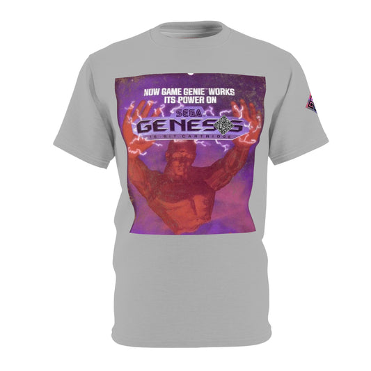 Game Genie Digital Retro Gaming Tribute Unisex Cut & Sew Tee (AOP)