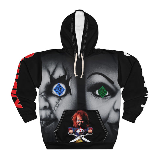 Chucky Tribute Digital Nightmare Unisex Pullover Hoodie (AOP)