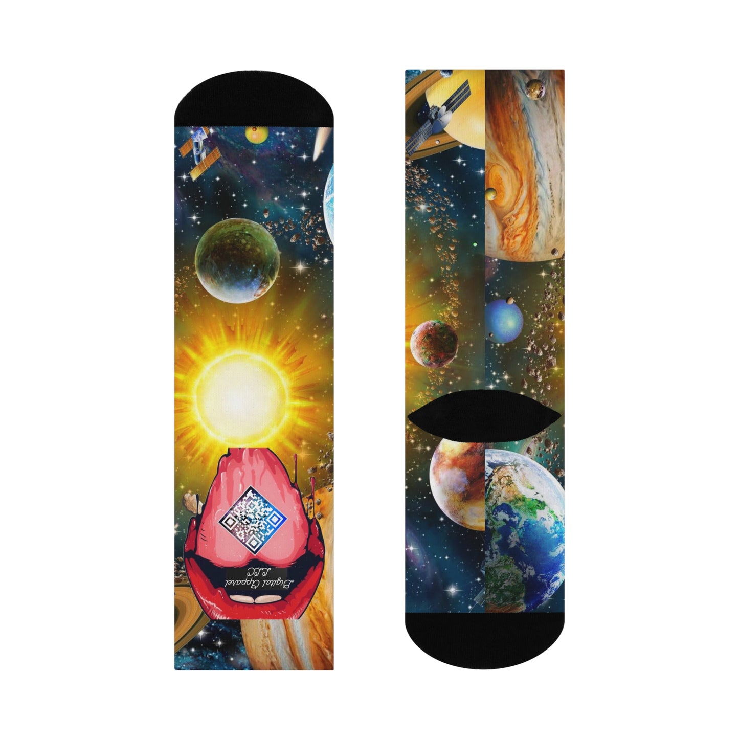 A.I. Galaxy Digital Cushioned Crew Socks