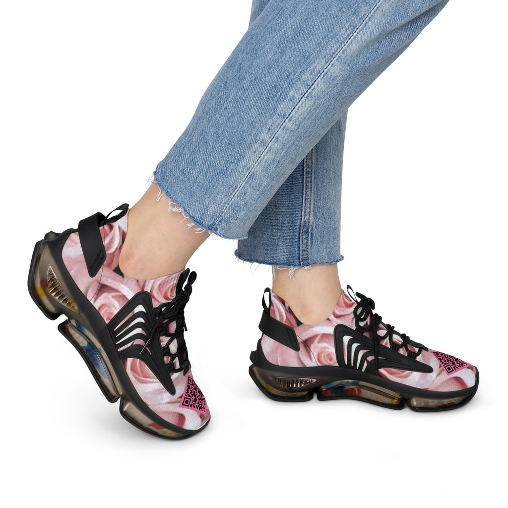 “Femme Rosé D-1” Artificially Intelligent Digital Women's Mesh Sneakers