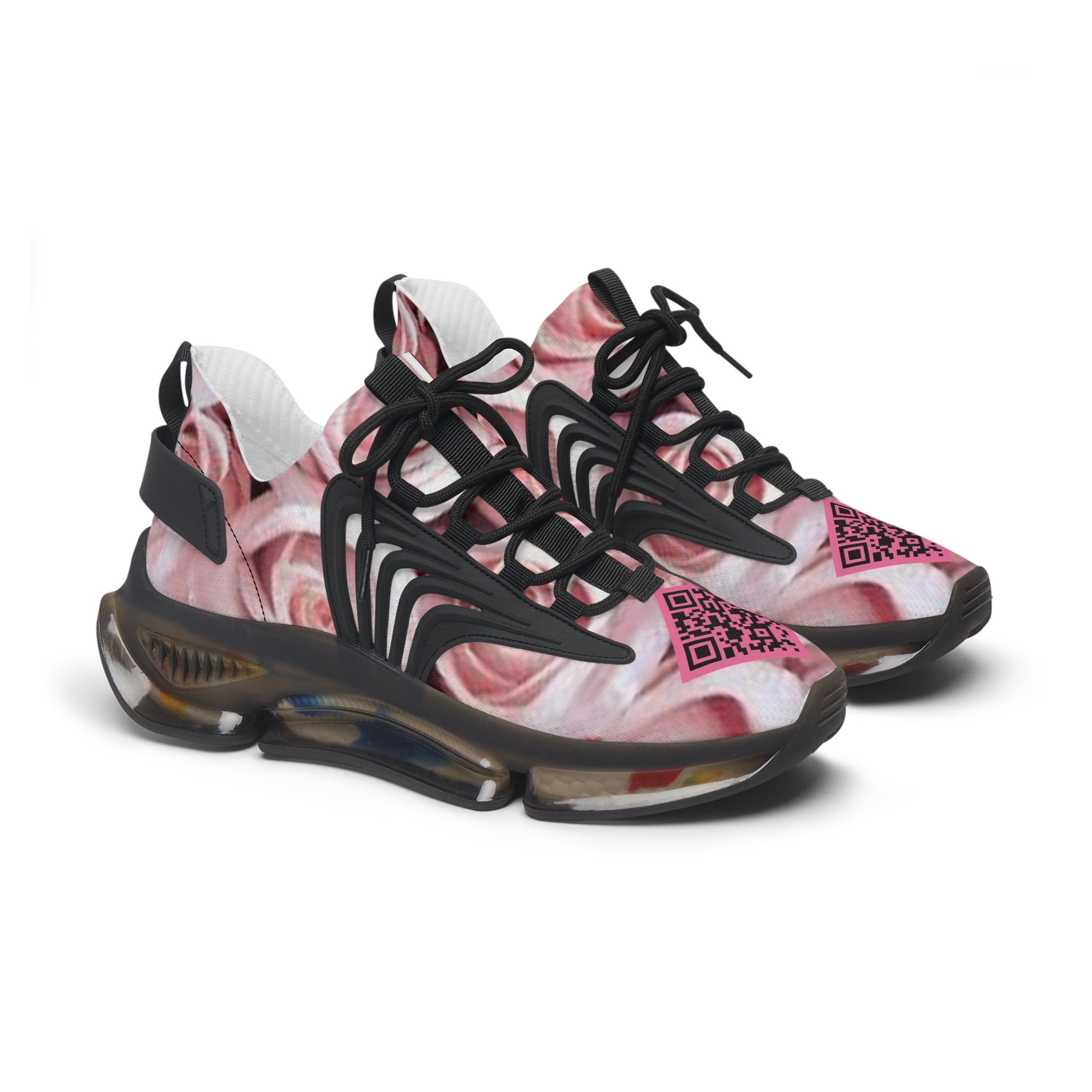 “Femme Rosé D-1” Artificially Intelligent Digital Women's Mesh Sneakers