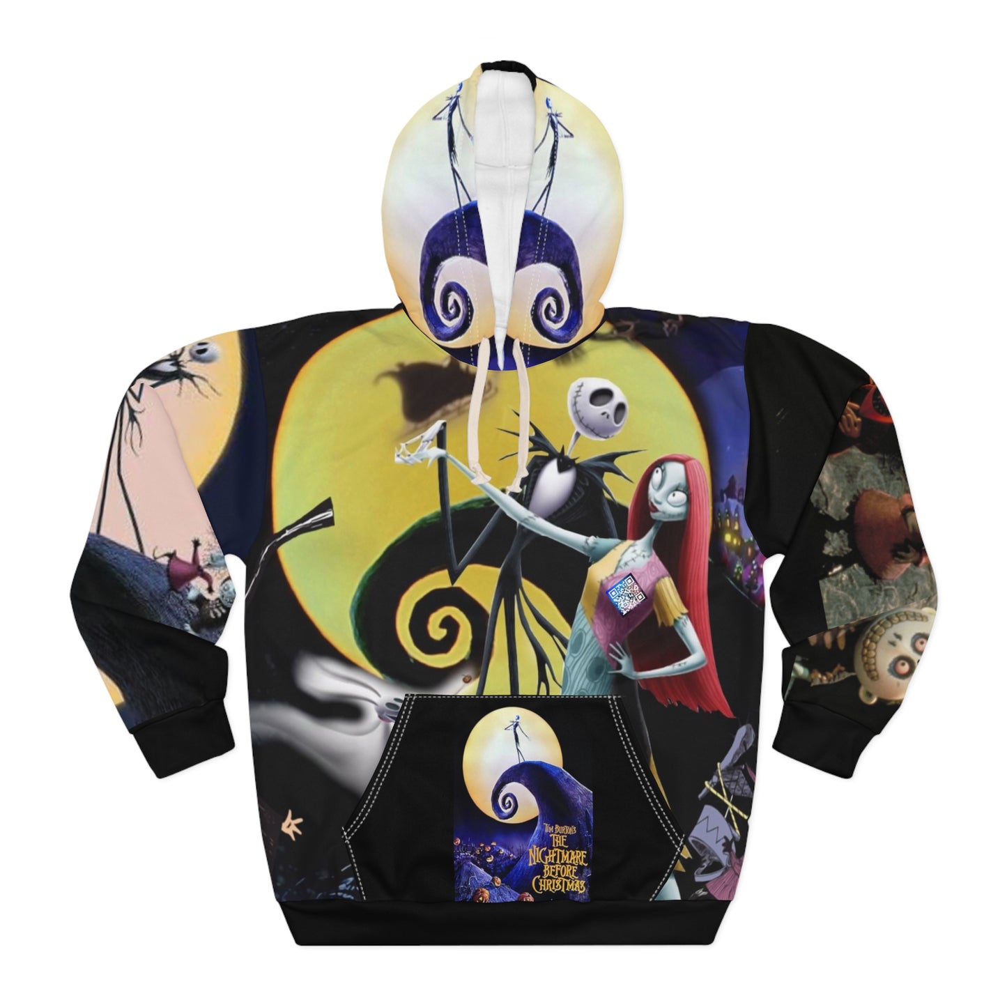 Digital Tribute Nightmare Before Christmas Unisex Pullover Hoodie (AOP)
