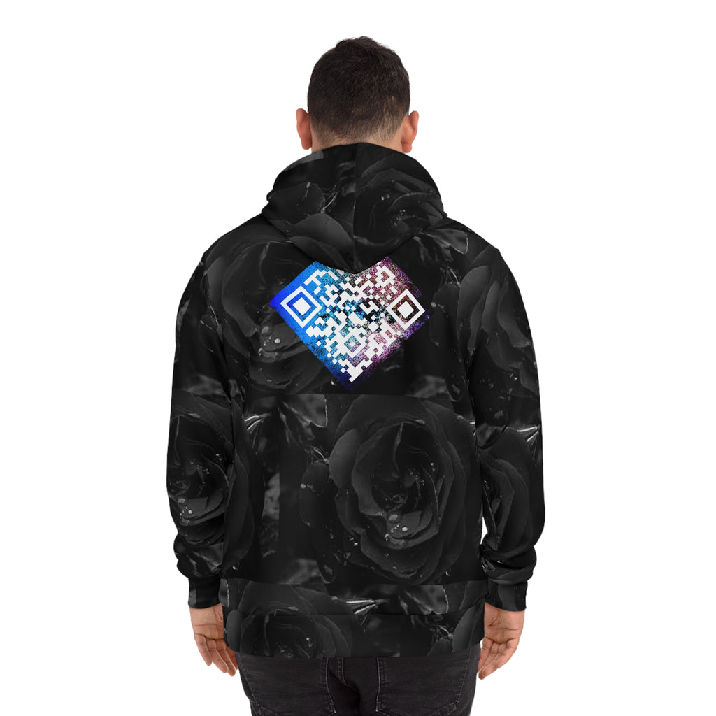 A.I. “Black Rose” Digital Fashion Hoodie (AOP)