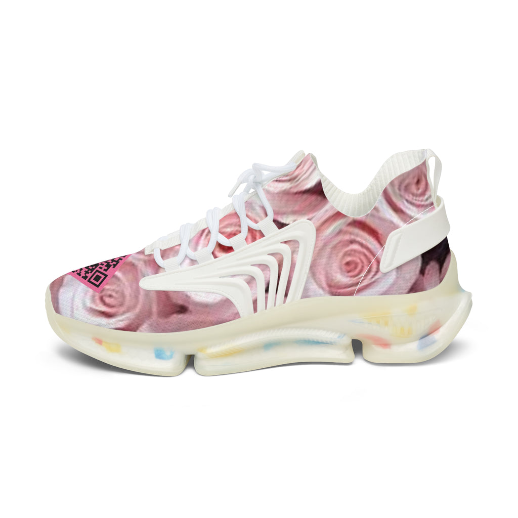“Femme Rosé D-1” Artificially Intelligent Digital Women's Mesh Sneakers