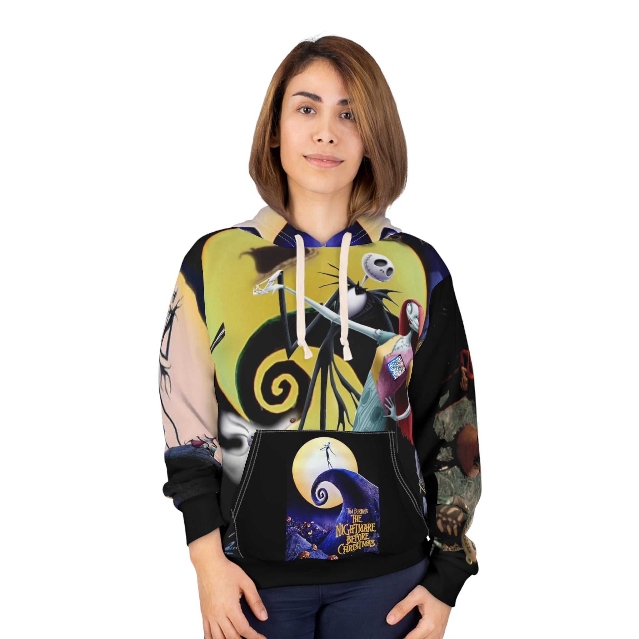 Digital Tribute Nightmare Before Christmas Unisex Pullover Hoodie (AOP)