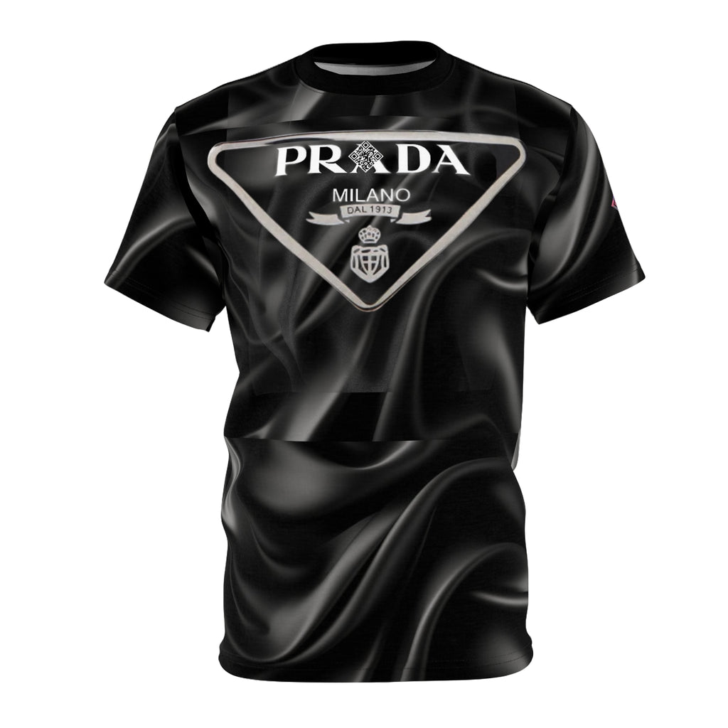 Abstract Black Prada Digital Design Tribute Cut & Sew Tee