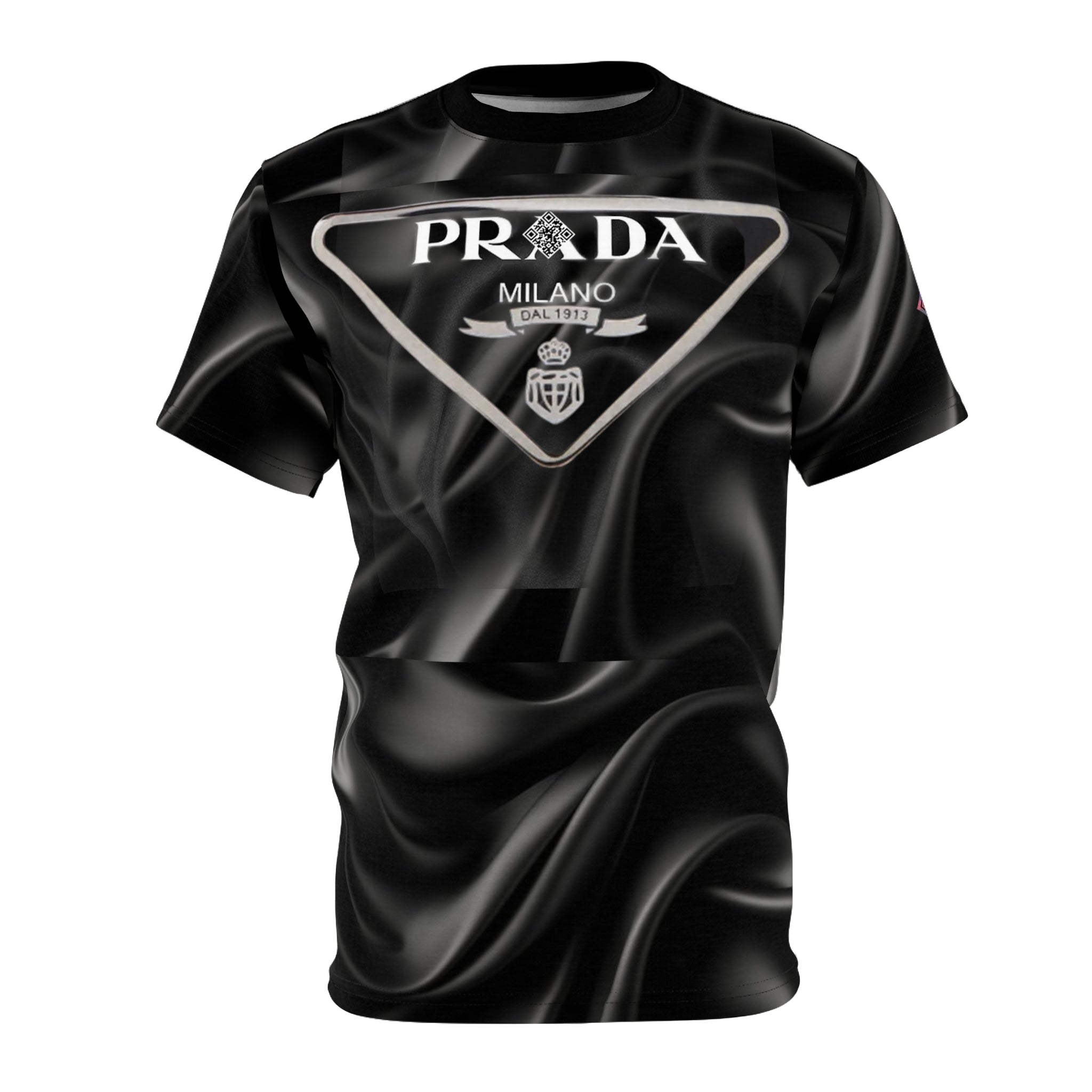 Abstract Black Prada Digital Design Tribute Cut & Sew Tee