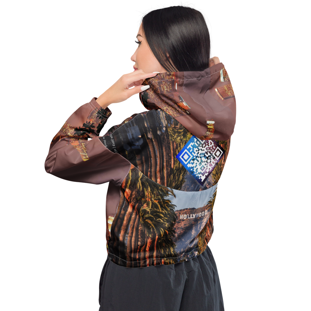 Los Angeles Custom City Line Digital Cropped Track Jacket