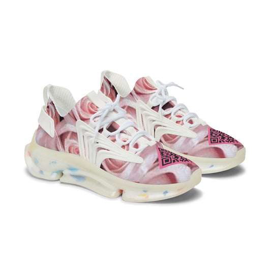 “Femme Rosé D-1” Artificially Intelligent Digital Women's Mesh Sneakers