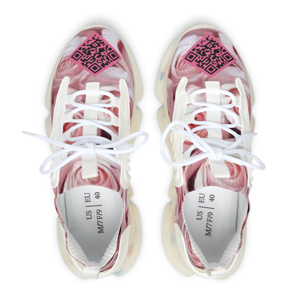 “Femme Rosé D-1” Artificially Intelligent Digital Women's Mesh Sneakers