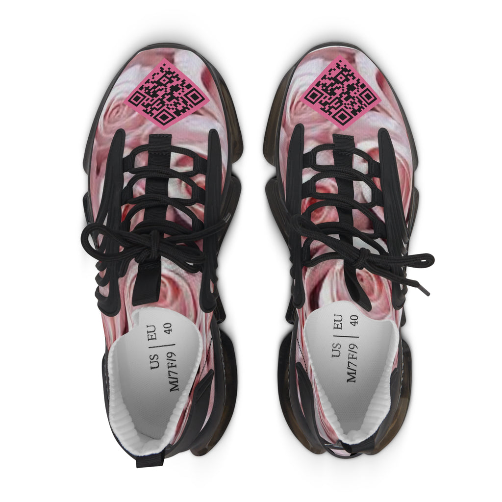 “Femme Rosé D-1” Artificially Intelligent Digital Women's Mesh Sneakers