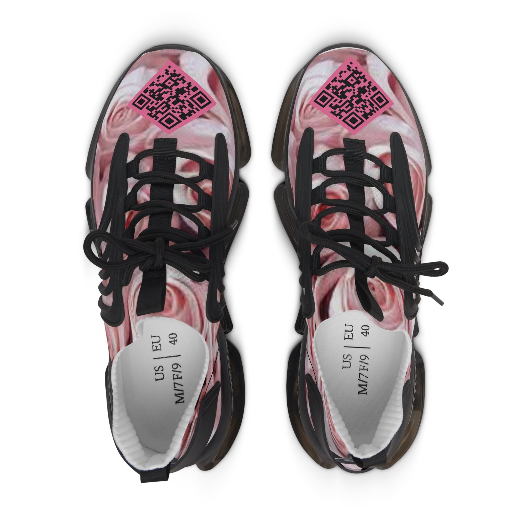 “Femme Rosé D-1” Artificially Intelligent Digital Women's Mesh Sneakers