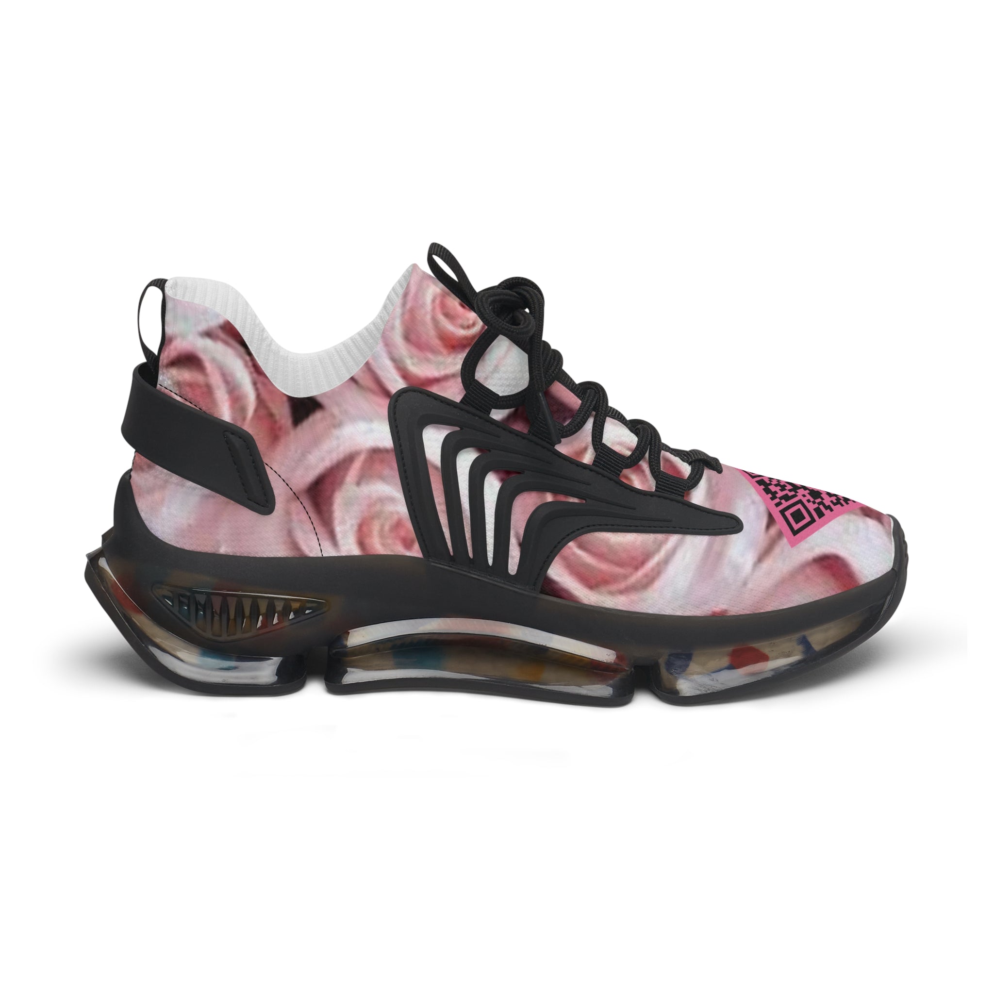 “Femme Rosé D-1” Artificially Intelligent Digital Women's Mesh Sneakers