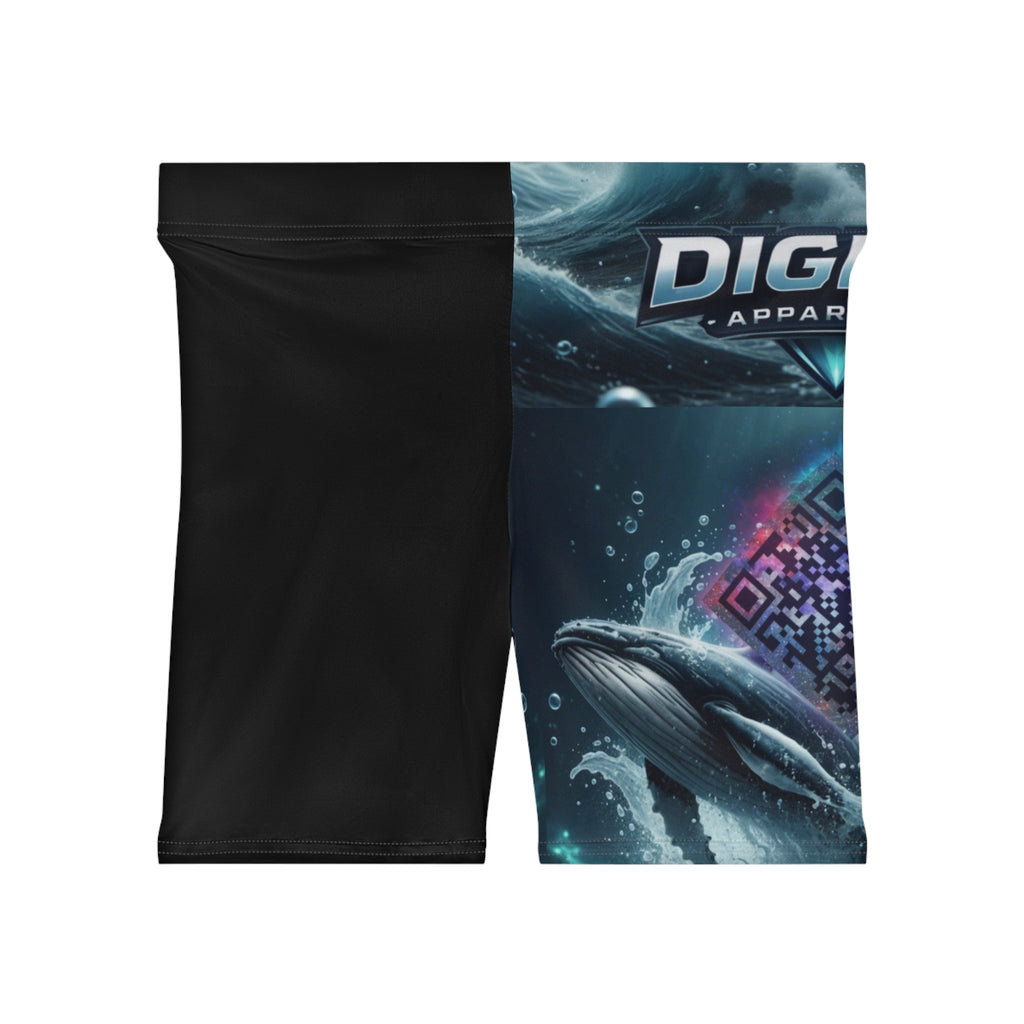 Whales & Sharks Digital Graphic Biker Shorts — Digital Apparel