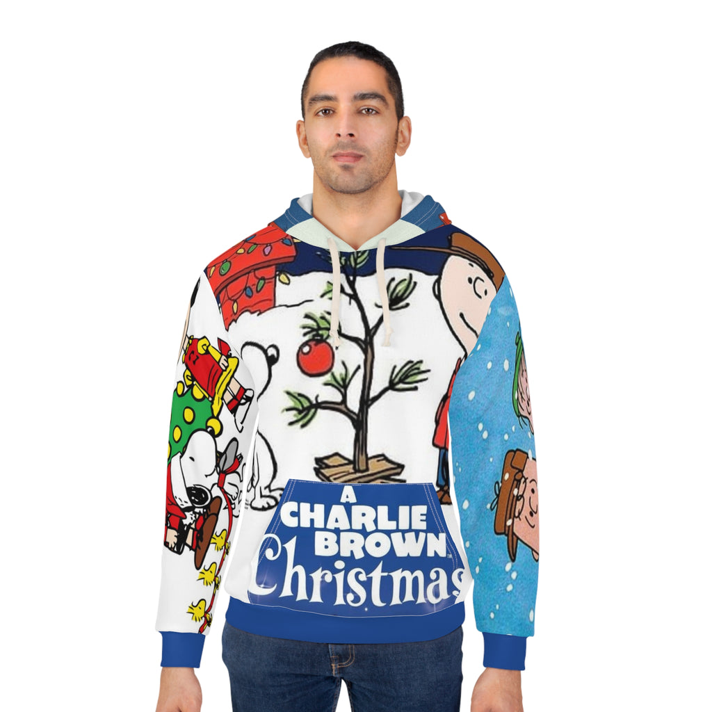 Charlie Brown Christmas Digital Ugly Sweater Unisex Pullover Hoodie (AOP)