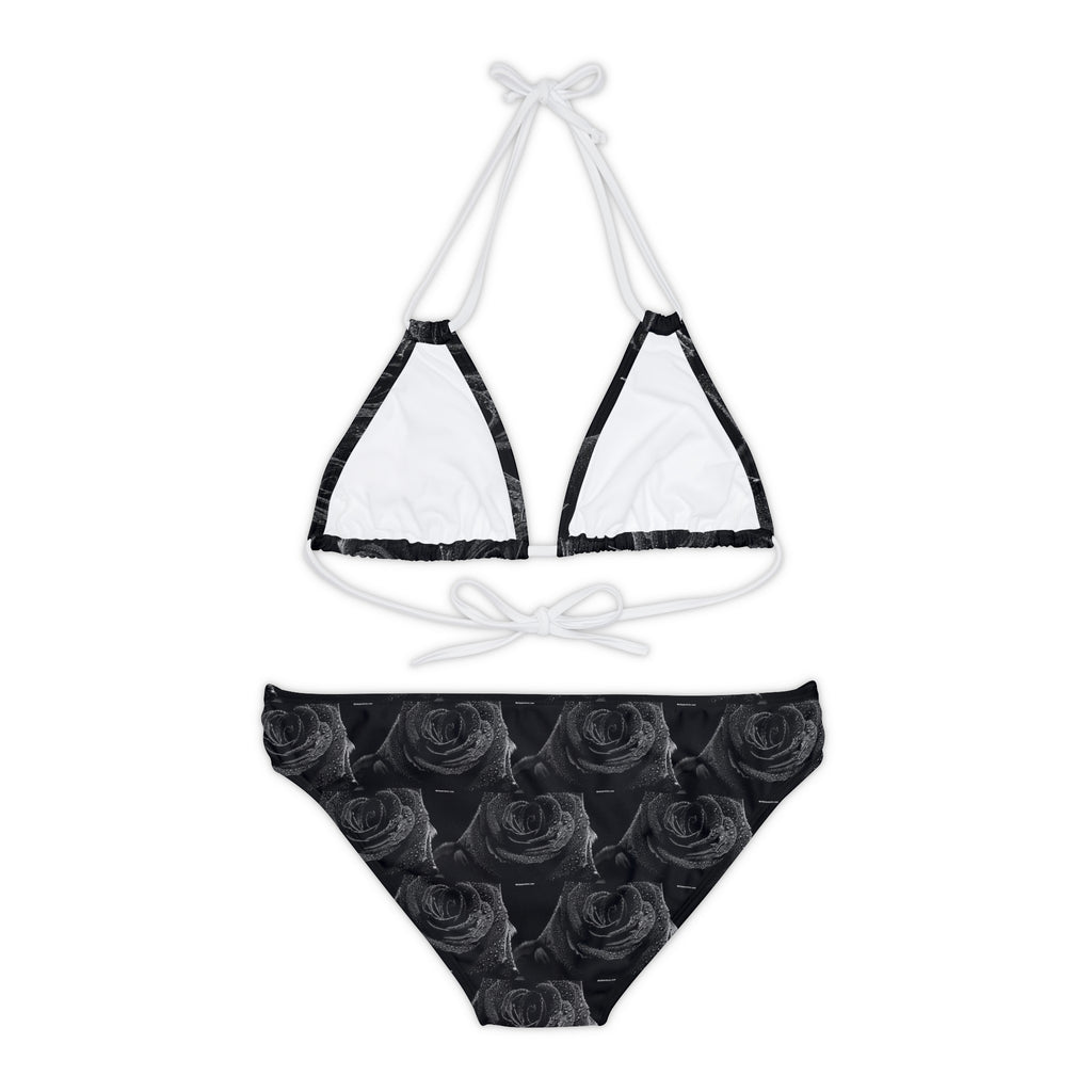 Black Rose Digital Bikini Set