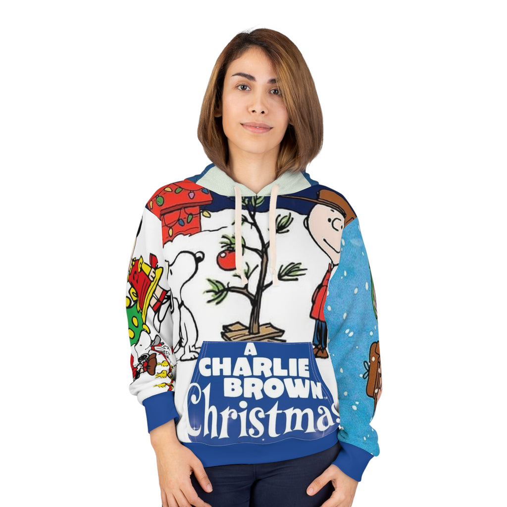 Charlie Brown Christmas Digital Ugly Sweater Unisex Pullover Hoodie (AOP)