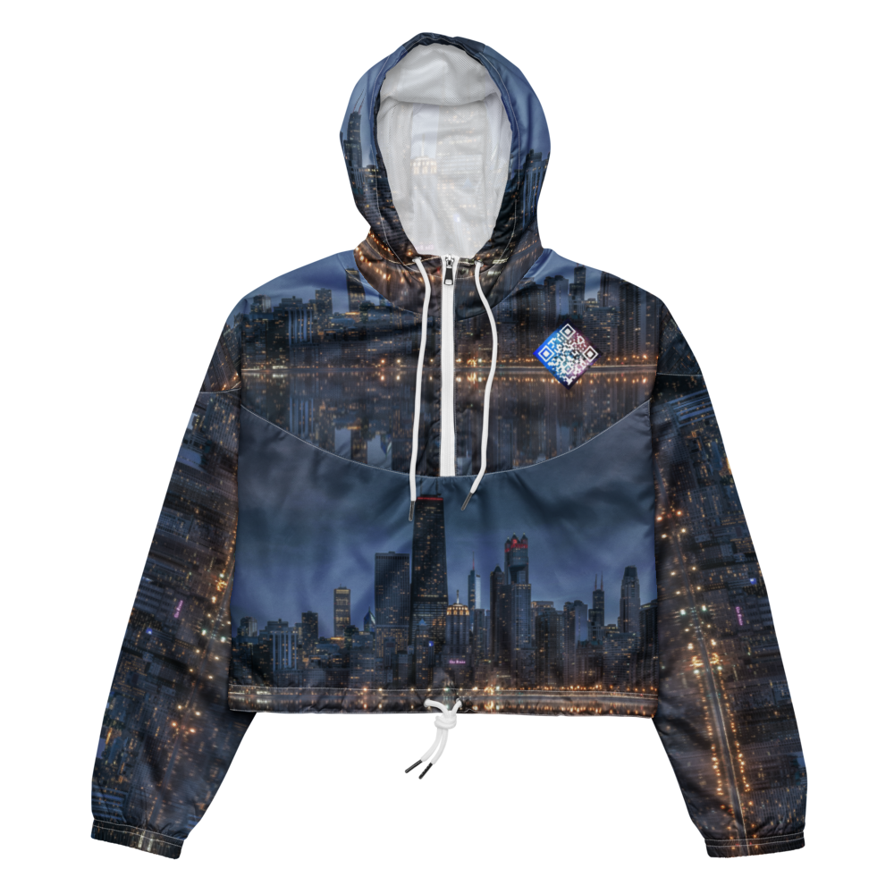 Women’s Chicago Custom City Line Digital Cropped Track Jacket