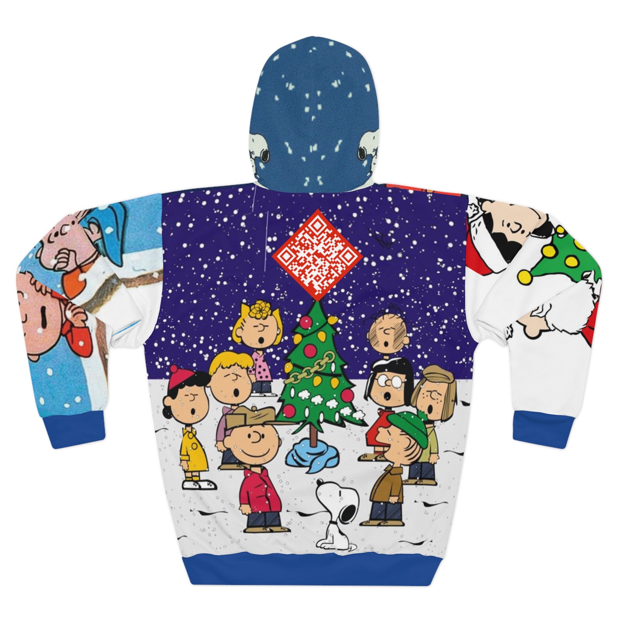 Charlie Brown Christmas Digital Ugly Sweater Unisex Pullover Hoodie (AOP)