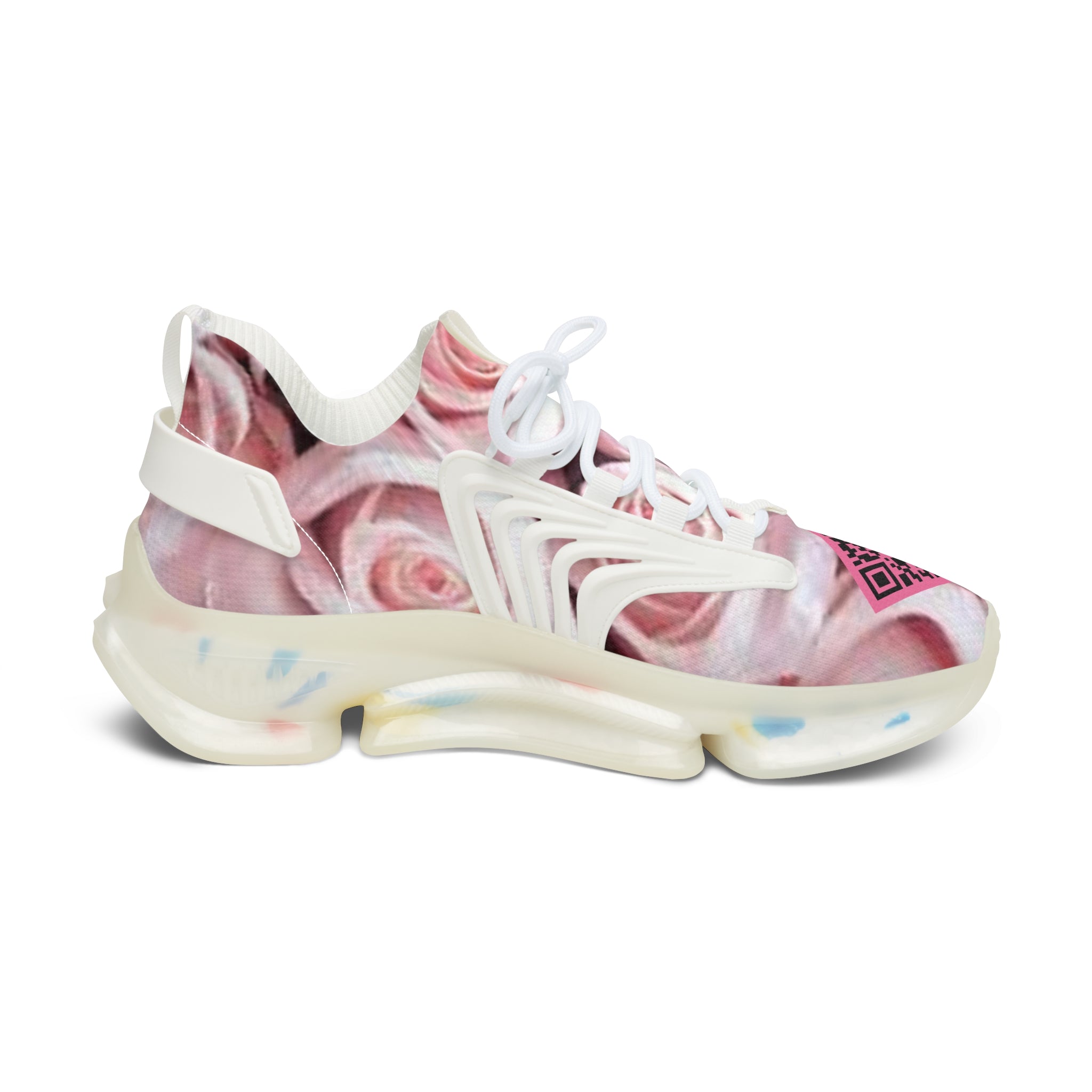 “Femme Rosé D-1” Artificially Intelligent Digital Women's Mesh Sneakers