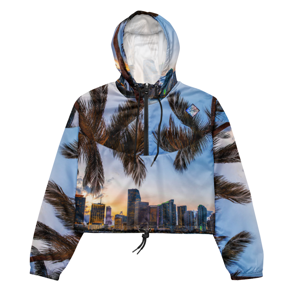 Miami Custom City Line Cropped Digital Track Jacket