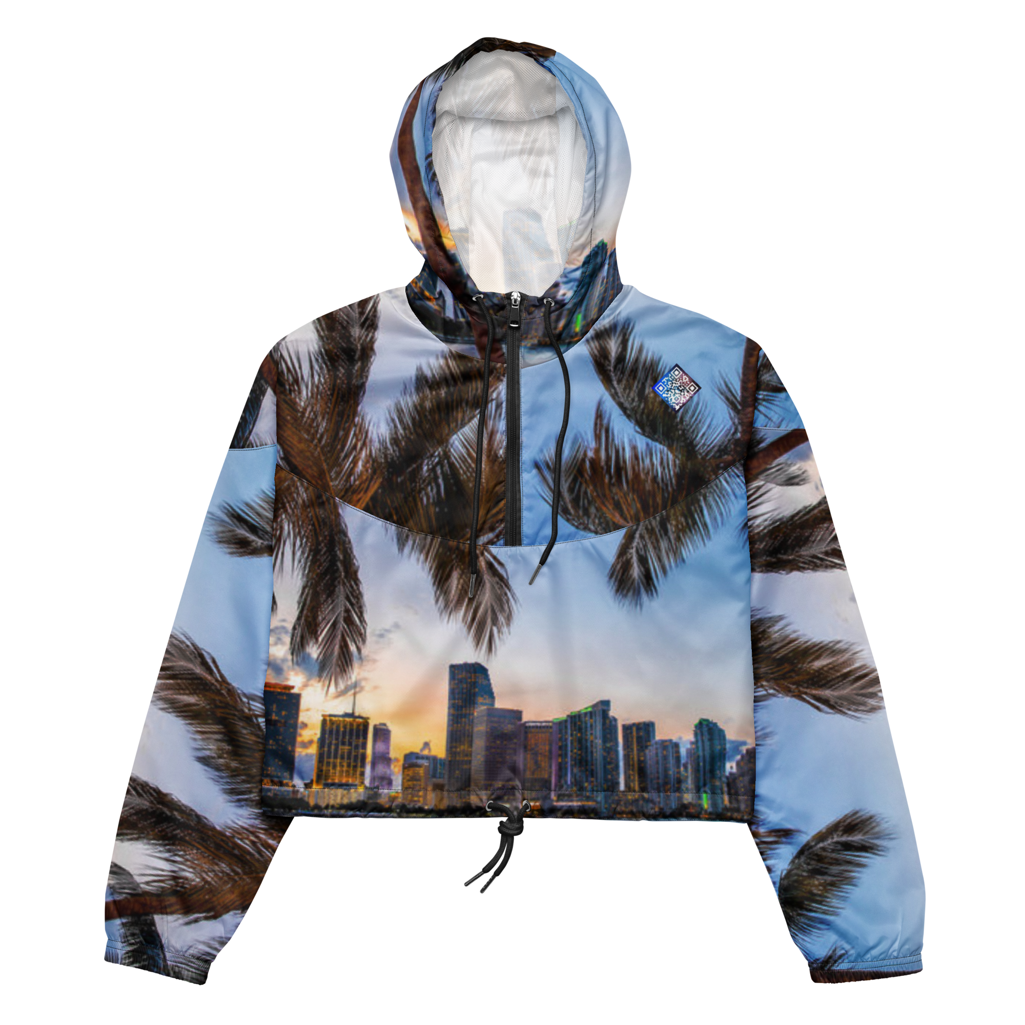 Miami Custom City Line Cropped Digital Track Jacket