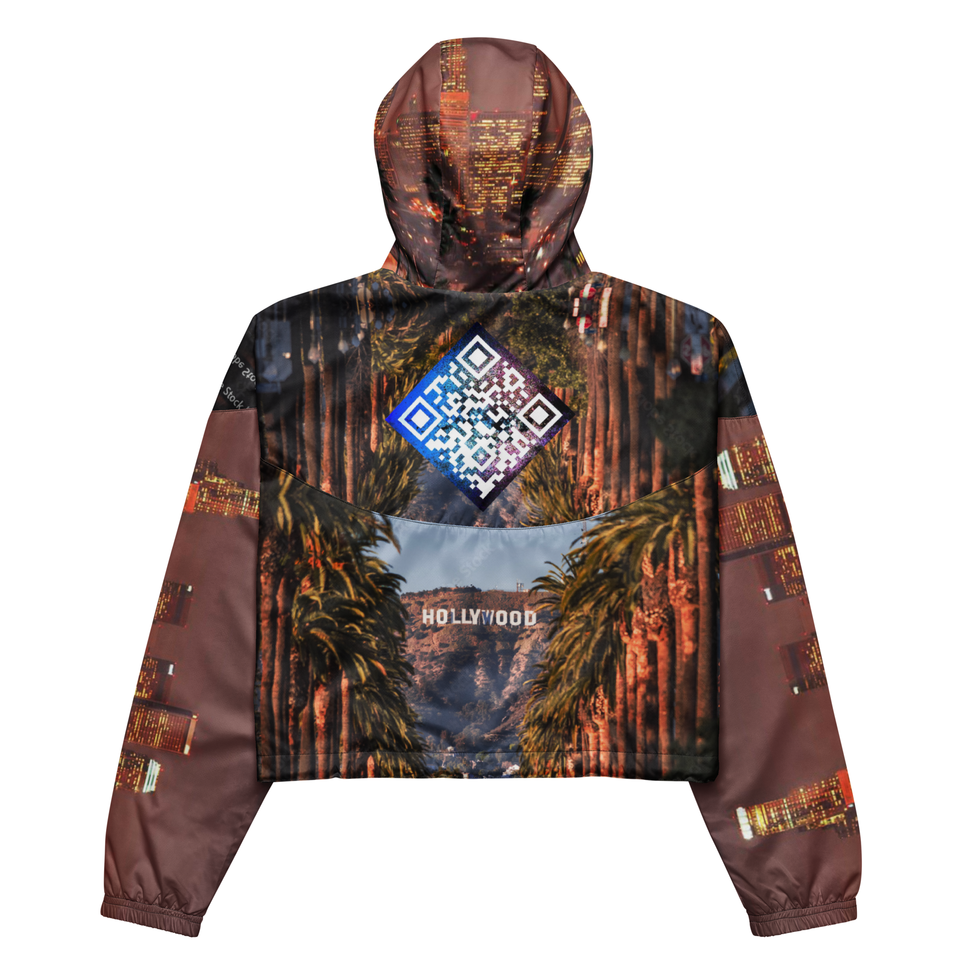 Los Angeles Custom City Line Digital Cropped Track Jacket