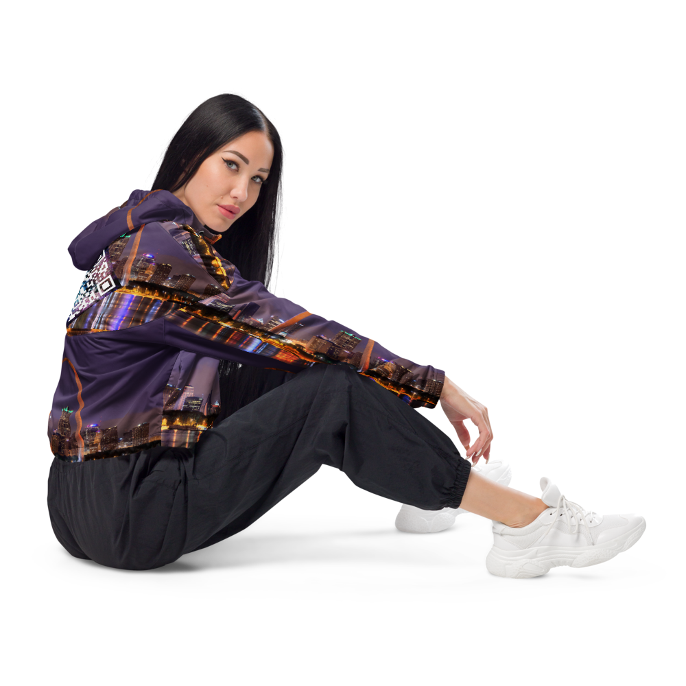 Women’s Custom City Line Digital Cropped Track Jacket