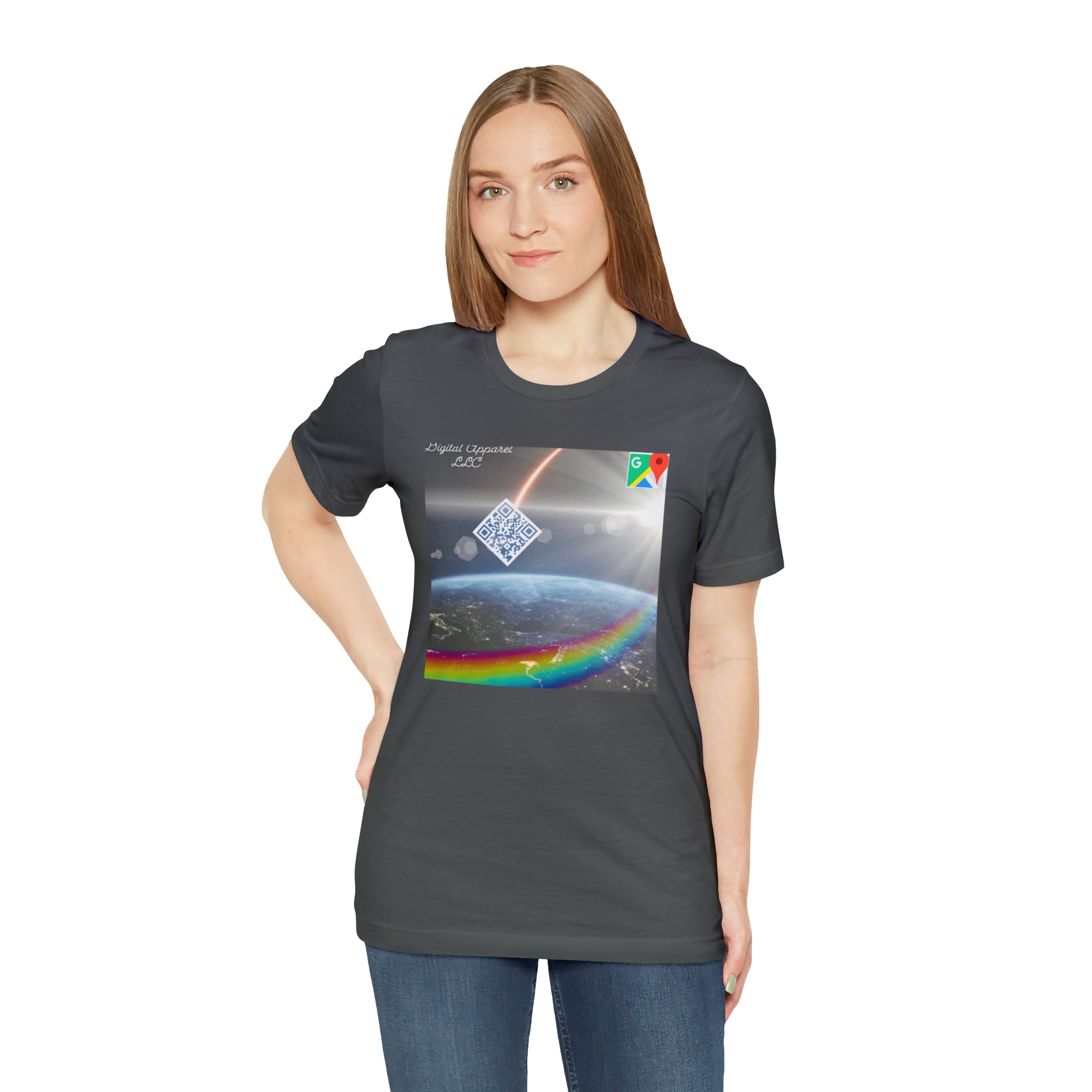 Artificially Intelligent GPS Digital Unisex Jersey Short Sleeve Tee