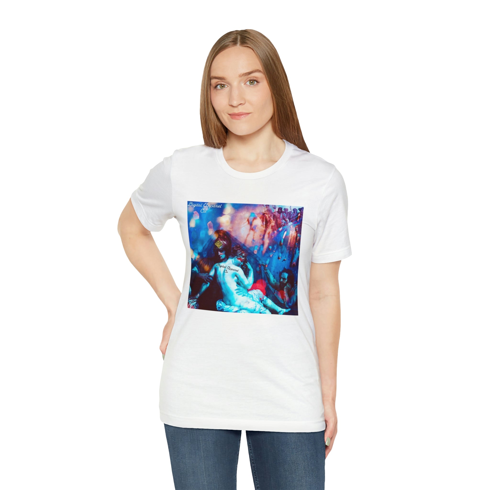 Adonis&Aphrodite Burning Hearts of Desire Unisex Jersey Short Sleeve Tee