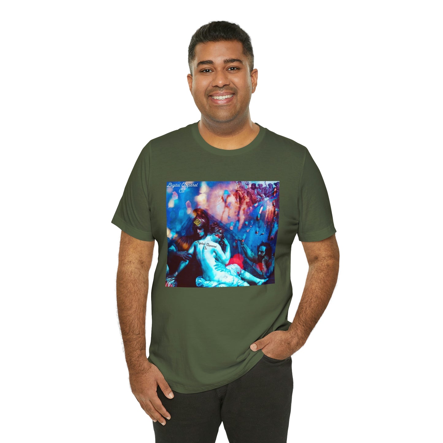 Adonis&Aphrodite Burning Hearts of Desire Unisex Jersey Short Sleeve Tee